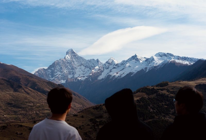 Hiking in the mountains